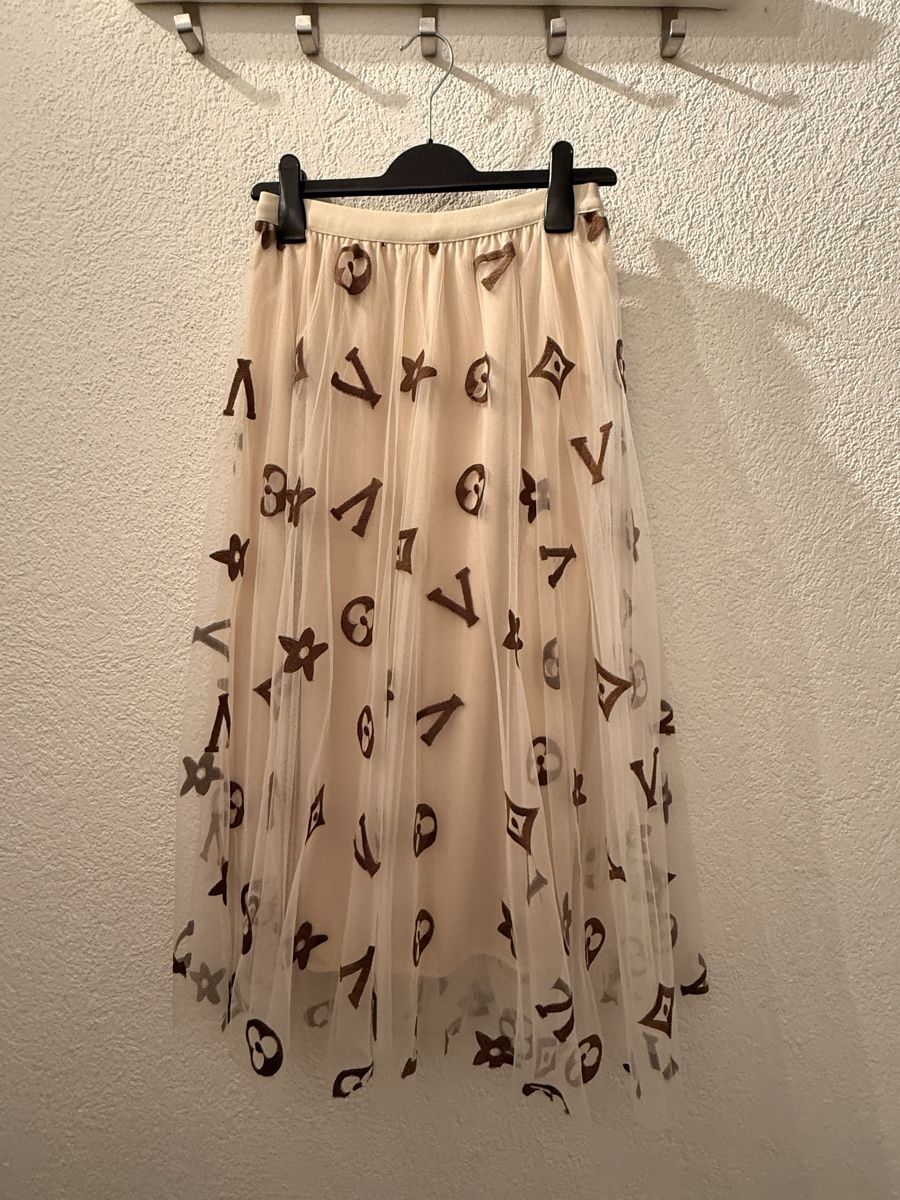 Gonne: Damen Tüllrock Beige mit Muster Gr. one Size – Usato da Wallbach venduto da Stefanie81