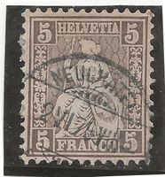 NEUCHATEL 02.06.7x auf Zu#30 Mi#22 Vollstempel [6B12]
