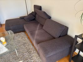 Ecksofa dunkelgrau, sehr guter Zustand