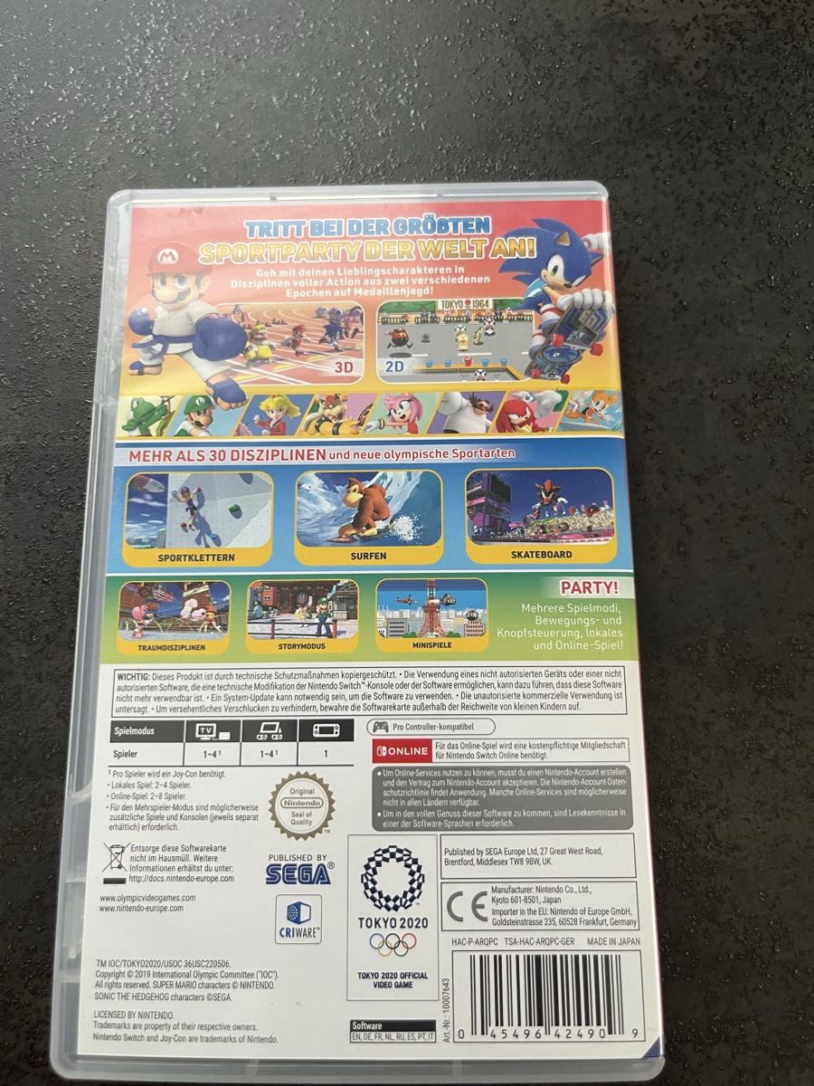 Nintendo Spiele: Mario & Sonic Olympische Spiele Nintendo Switch  – Gebraucht aus Lohn-Ammannsegg von Moon777 1