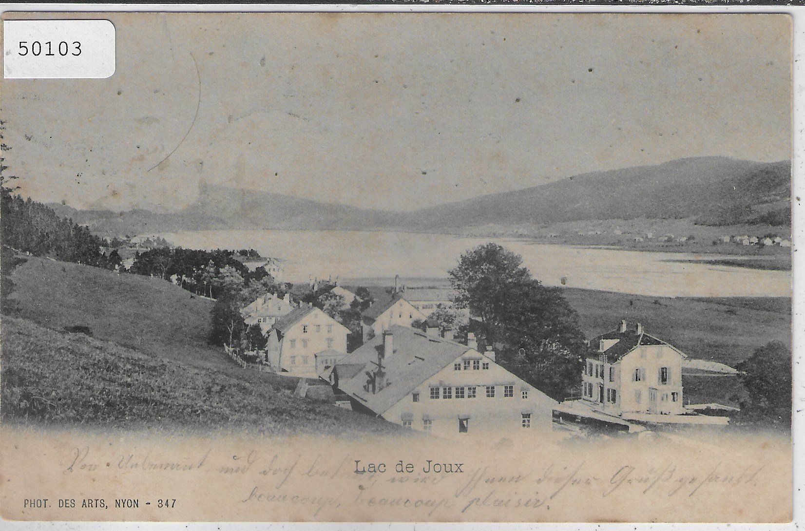 Cartoline postali: Lac de Joux - Vue generale – Usato da Ettingen venduto da Kartenplanet