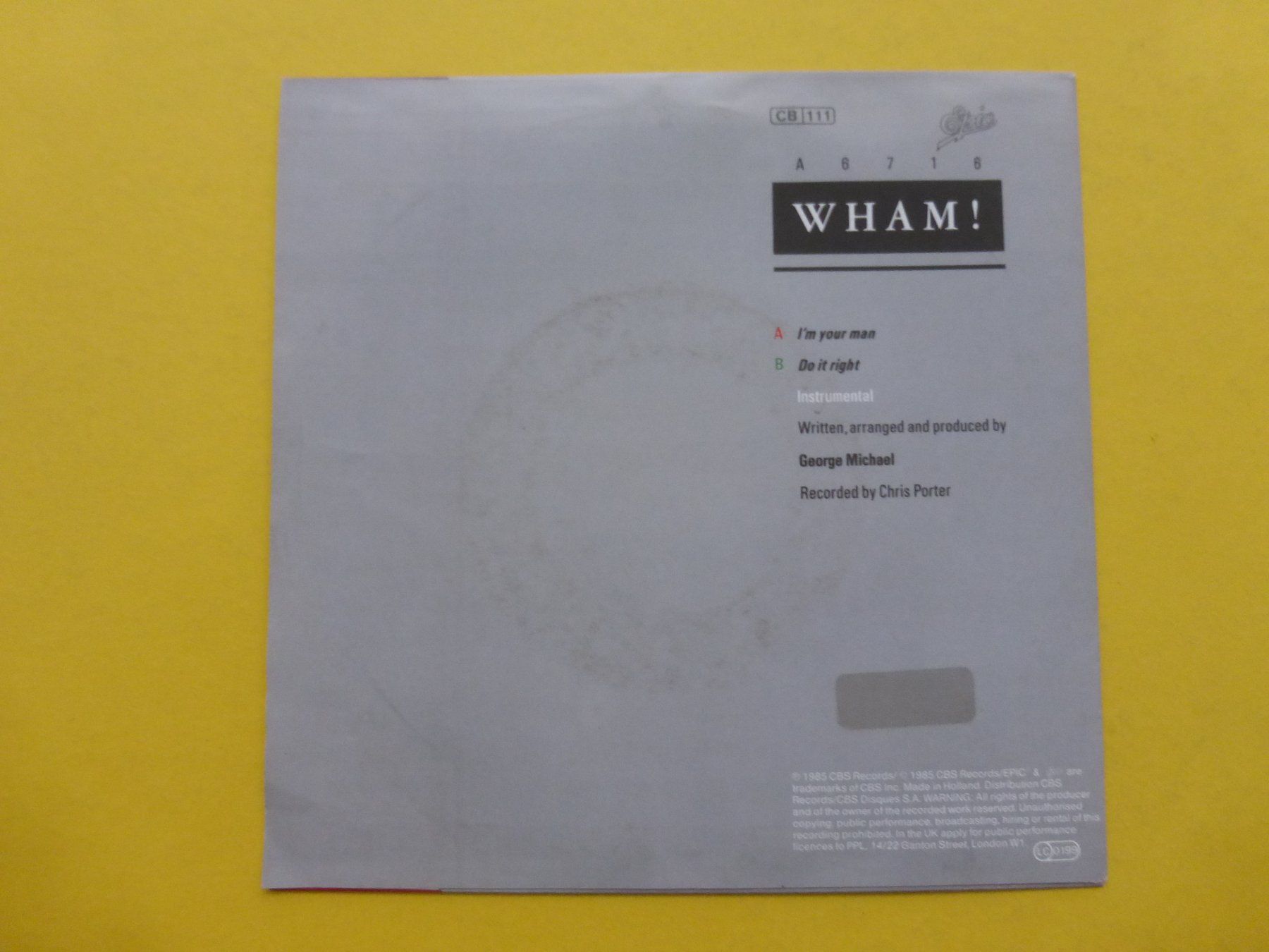 Dischi in vinile: Wham! – I'm Your Man – Usato da Zürich venduto da Swiss57 1