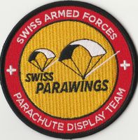 SWISS ARMED FORCE PARAWINGS DISPLAY TEAM Stoff mit Klett