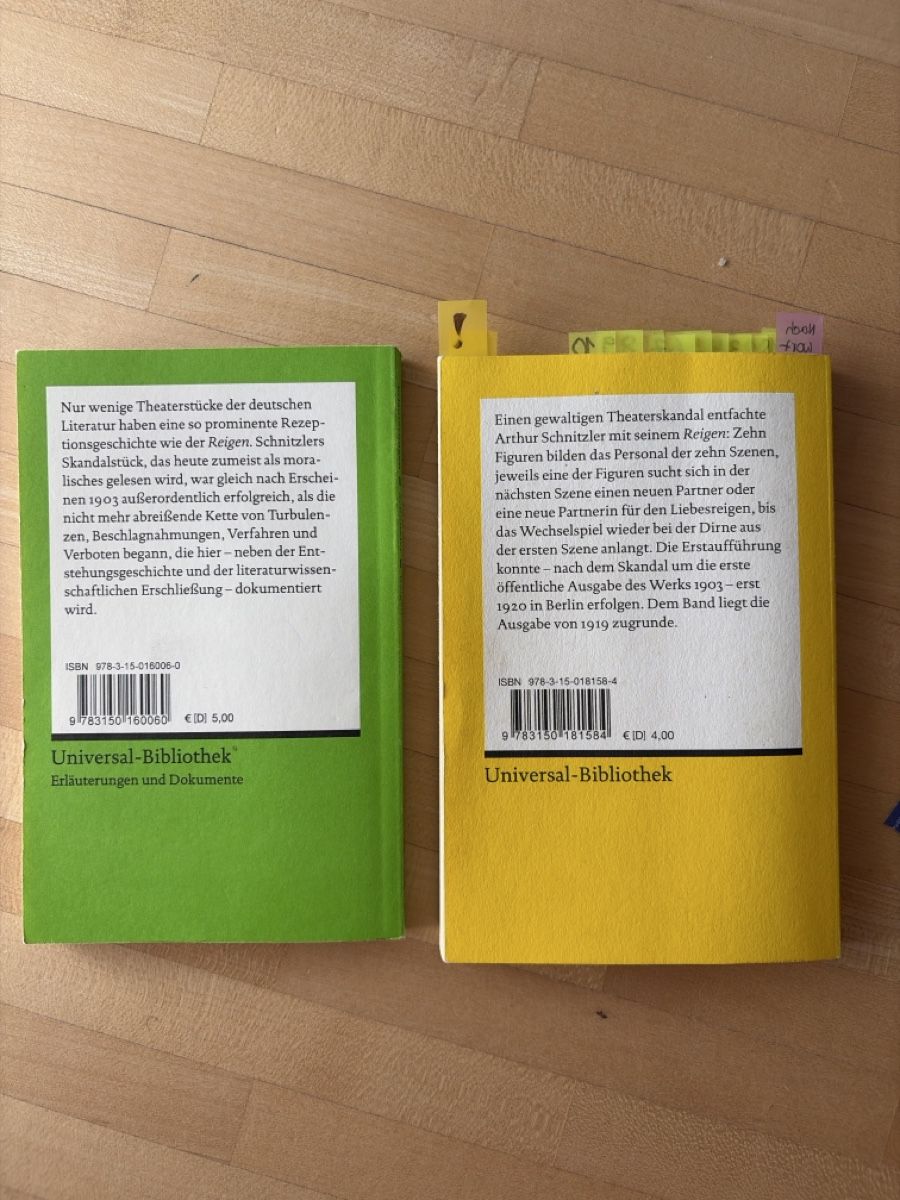 Libri: Arthur Schnitzler Reigen - mit Erläuterung – Usato da Wangs venduto da SarahMeier1999 1