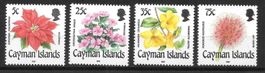 Kaiman-Inseln Serie 596 - 599 Blumen ** 18.11.1987