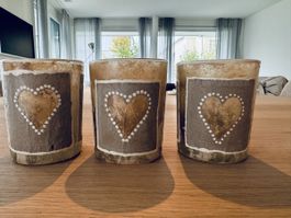 Windlicht in Shabby Chic Look