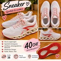 Sneaker weiss rot Grösse 38 neu und ungetragen