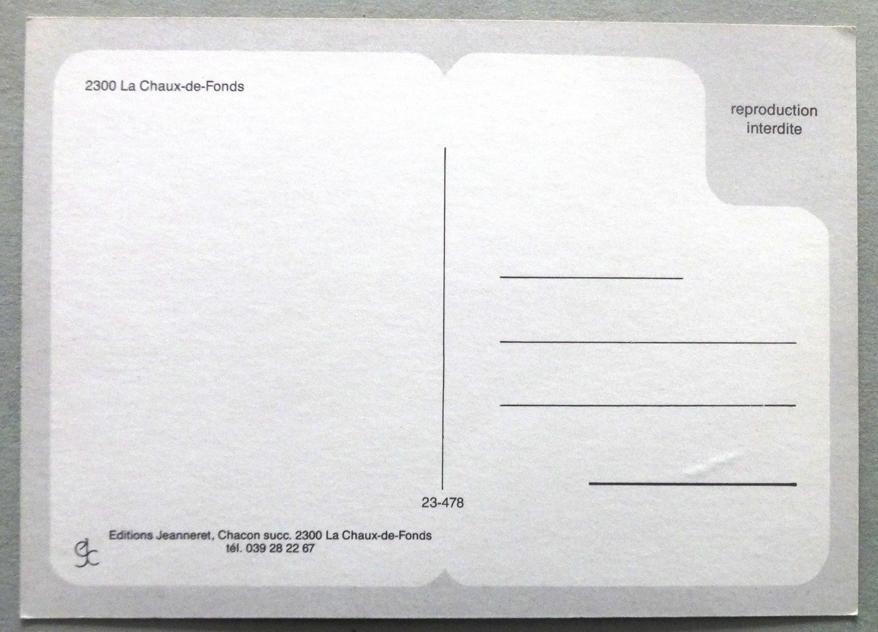 Cartoline postali: La Chaux-de-Fonds – Usato da Fétigny venduto da Billy2miny 1