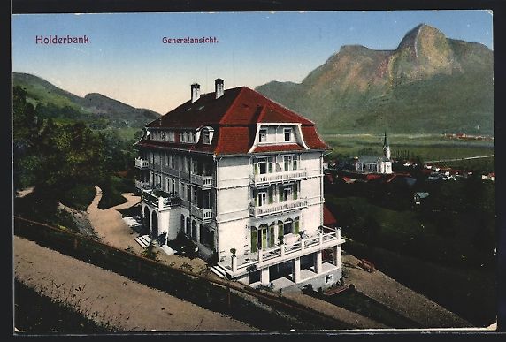 Cartoline postali: AK Holderbank, Generalansicht mit Kirche – Usato da Berlin venduto da bartko-reher