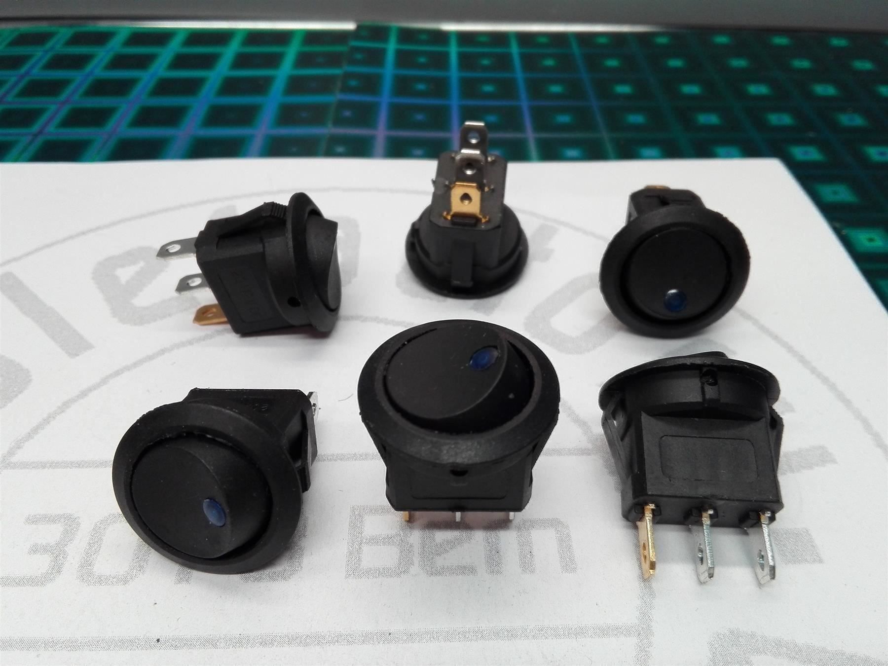 Interruttori: Wippschalter rund, 12V 20A gelb – Nuovo (secondo la descrizione) da Luzern venduto da Salefactory 1