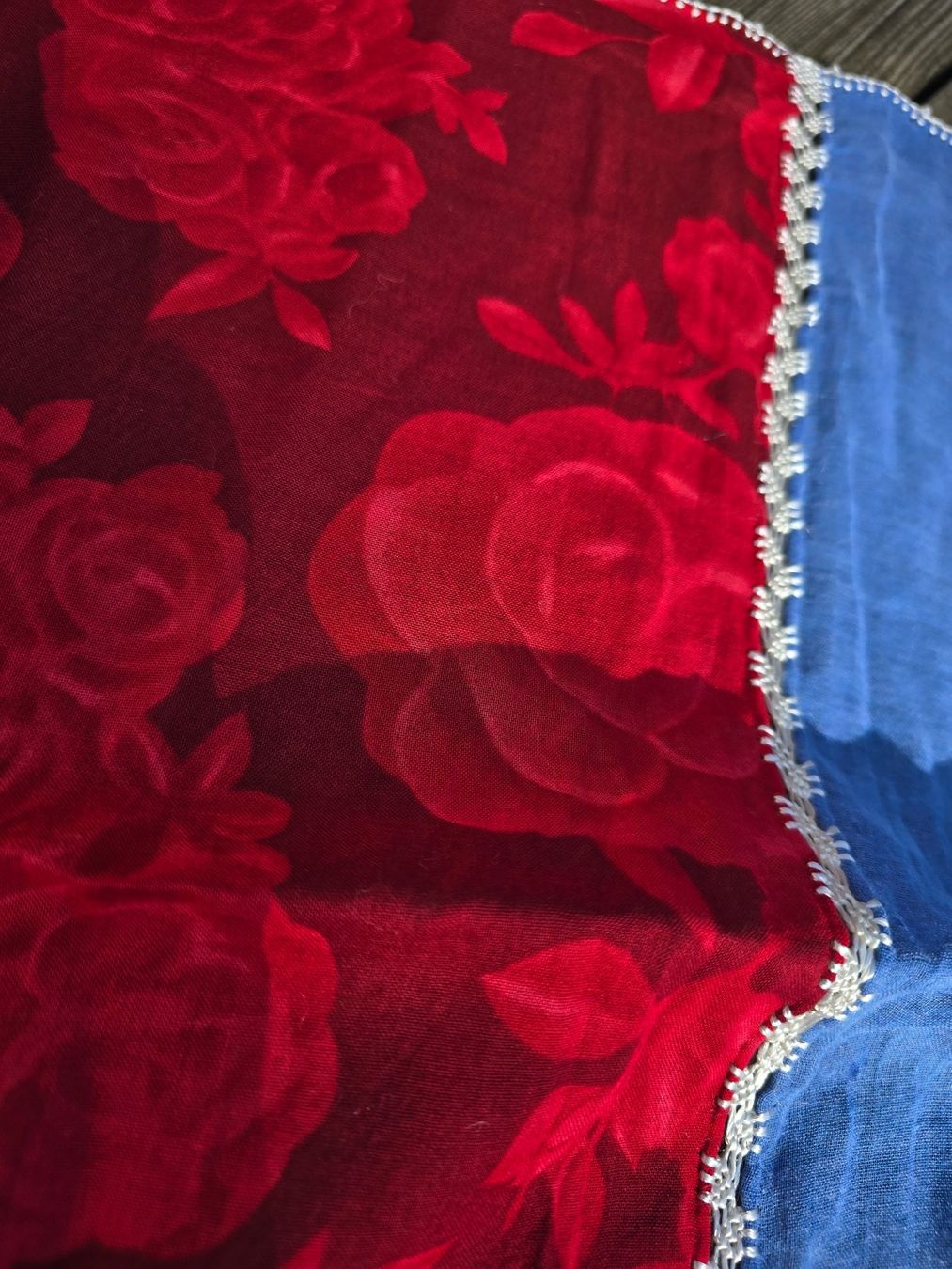 Foulard & Sciarpe: Kleidung/Schal Baumwolle bestickt – Nuovo (secondo la descrizione) da Romanshorn venduto da Rachacha 2