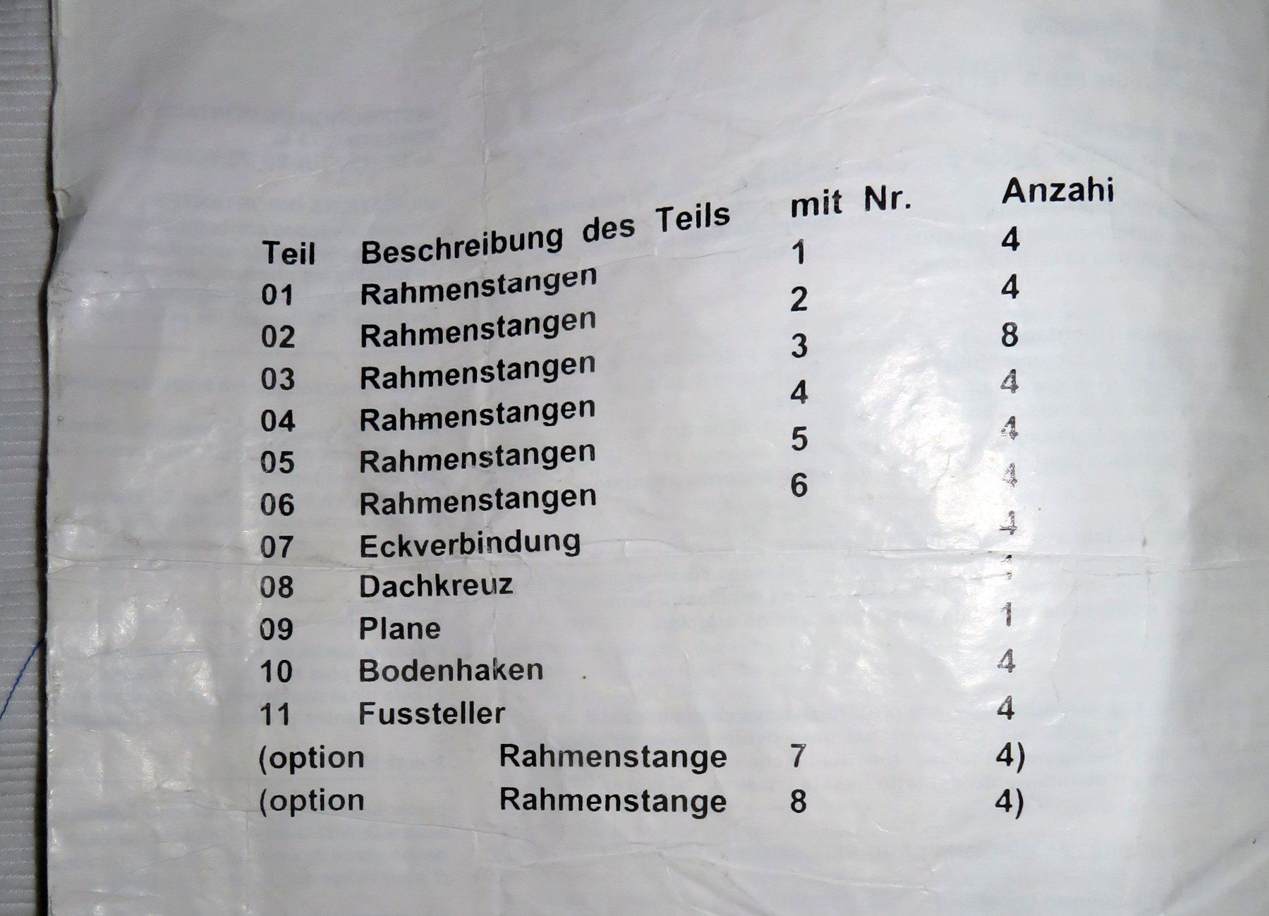 Zelte: Regendach - Pavillion 24 mit zwei Gewichtssteinen – Gebraucht aus Zofingen von Schekke 3