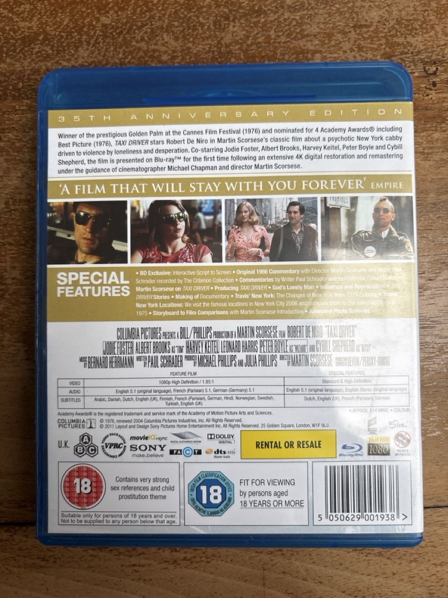 Tutti i DVDs: Taxi Driver - Blu-ray 35th Anniversary Edition – Usato da Bern venduto da nic_7mr6 1