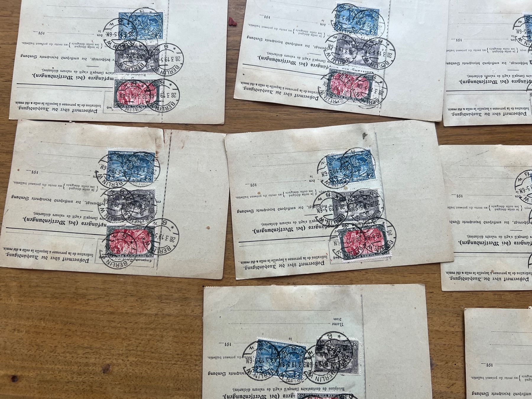 Tutti i francobolli: 9 Postwertzeichen Abschnitte Berlin Basel 1956 gestempelt203 – Usato da Glattfelden venduto da maa_qcj8 6