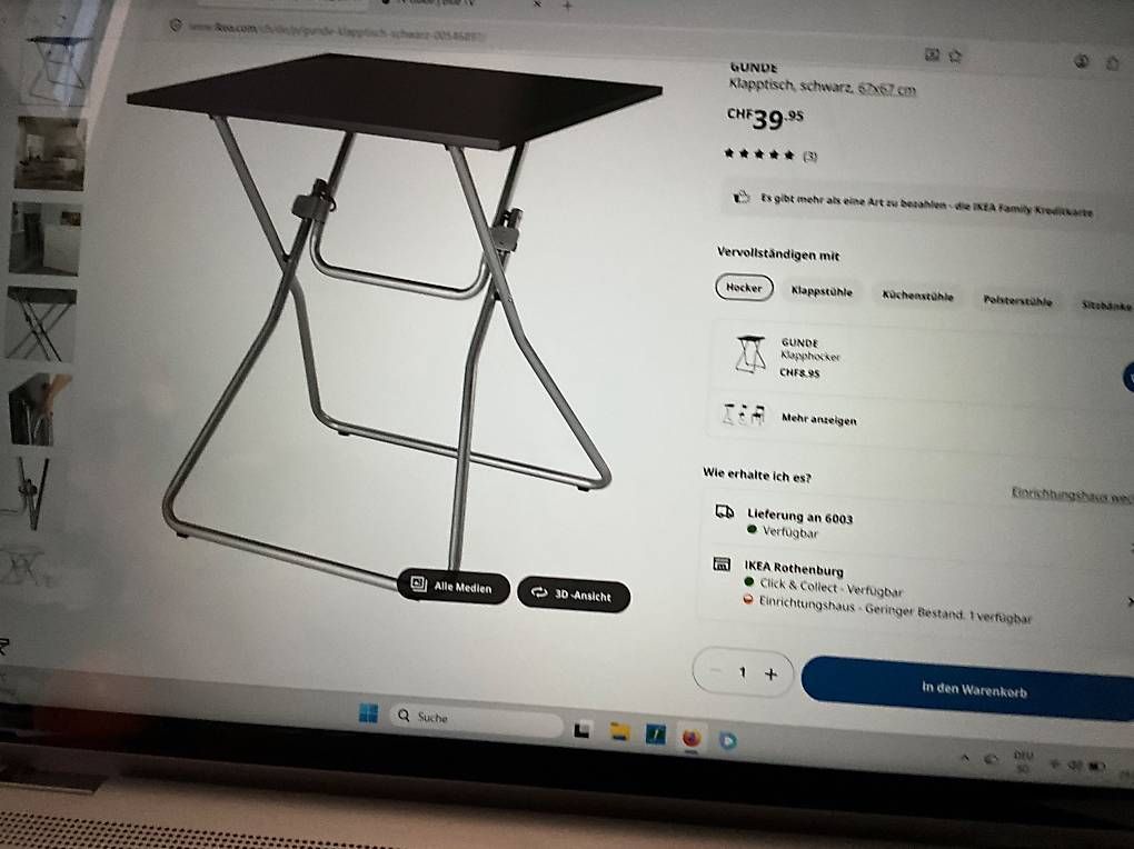 Ikea Tavoli: IKEA GUNDE Klapptisch – Usato da Luzern venduto da Tembo2