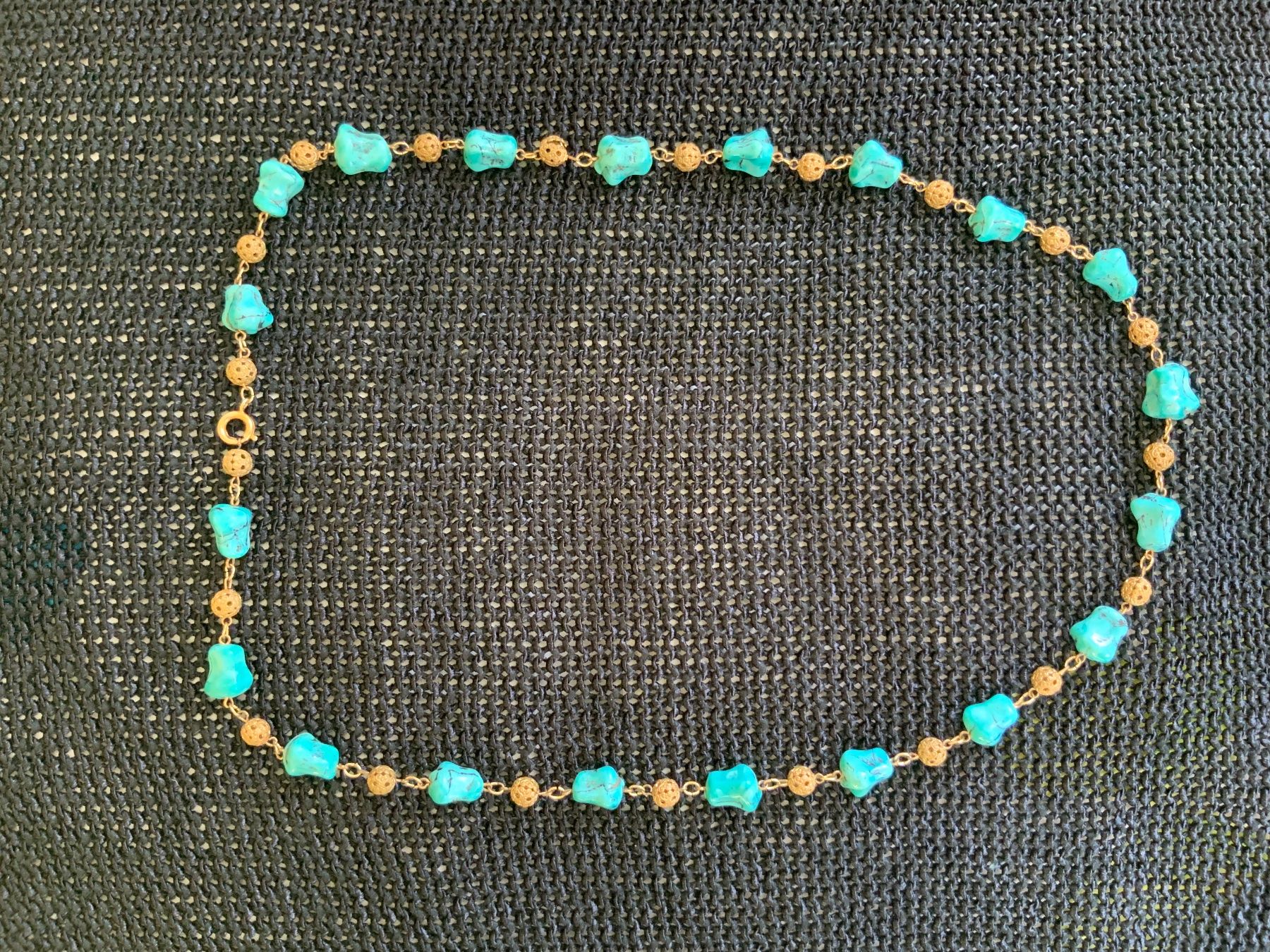 Catenine: Modeschmuck: Türkis & Gold – Usato da Zürich venduto da ancillaschmidhauser 1