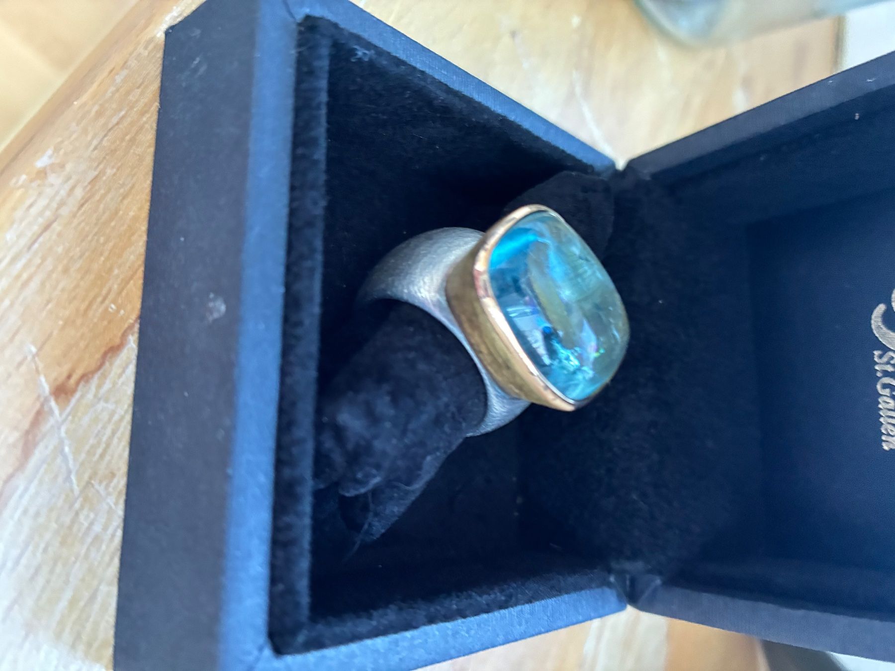 Anelli: Ring mit Aquamarin Cocktailring massiv Gr. 56 – Usato da St. Gallen venduto da ChristinaR01 1