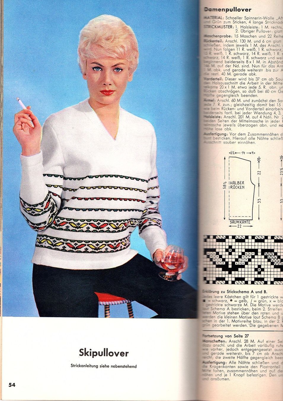Riviste & Magazine: Schöller Spinnerin Wollen Strickheft 1950er – Usato da Mörschwil venduto da lindaswunderkiste 1