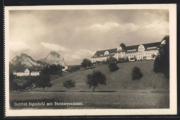 Ansichtskarten: Ingenbohl, Institut Ingenbohl mit Töcht – Gebraucht aus Berlin von bartko-reher