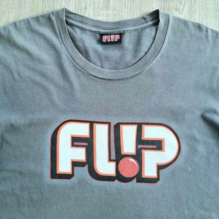 Vintage FLIP Skateboards Shirt L Lance Mountain Logo Skate