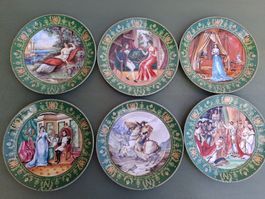 6er Set Teller Napoleon & Josephine von Limoges - Vintage...