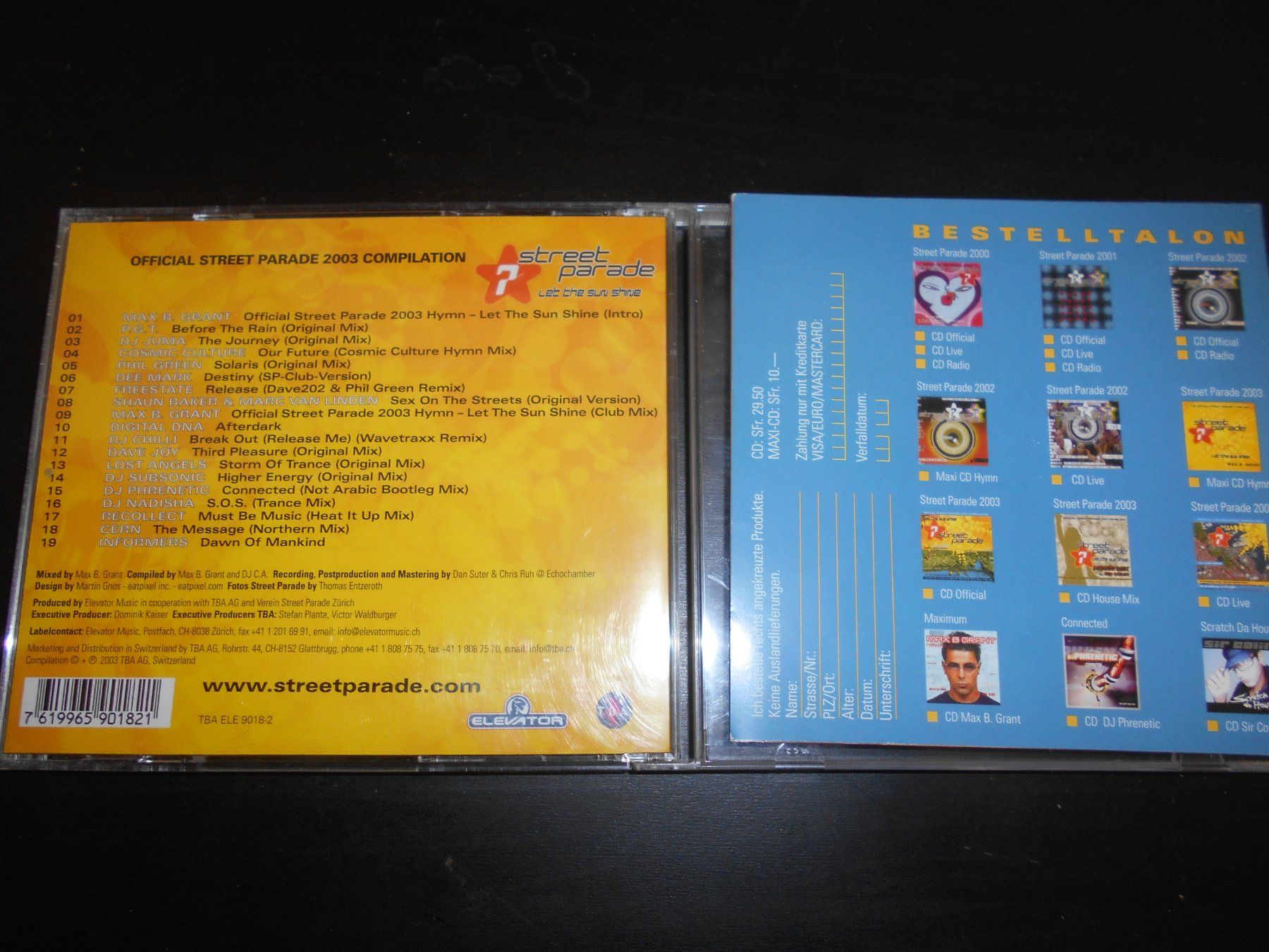 CDs: Max B. Grant – Official Street Parade 2003 Compilation – Gebraucht aus Aarberg von witchhunter01 1