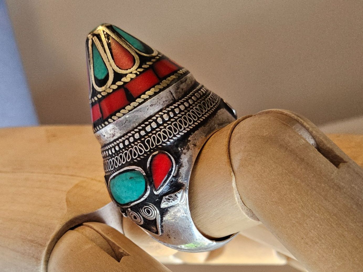 Anelli: Statement Tibet Silberring Unisex, Grösse 60 – Usato da Zürich venduto da helsan