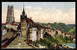 AK Fribourg, Cathédrale et hôtel de ville