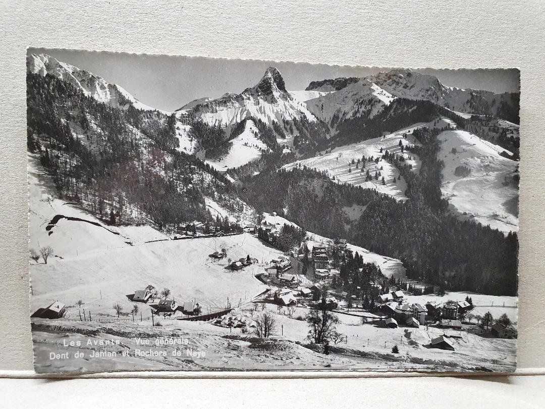 Ansichtskarten: LES   AVANTS  -  Vue générale en hiver – Gebraucht aus Delémont von Domdom1