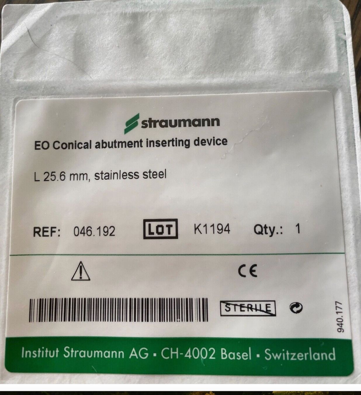 Attrezzature mediche: Straumann EO conical abutment inserting device Schlüssel – Nuovo e nell'imballaggio originale da Volketswil venduto da praxis12 4