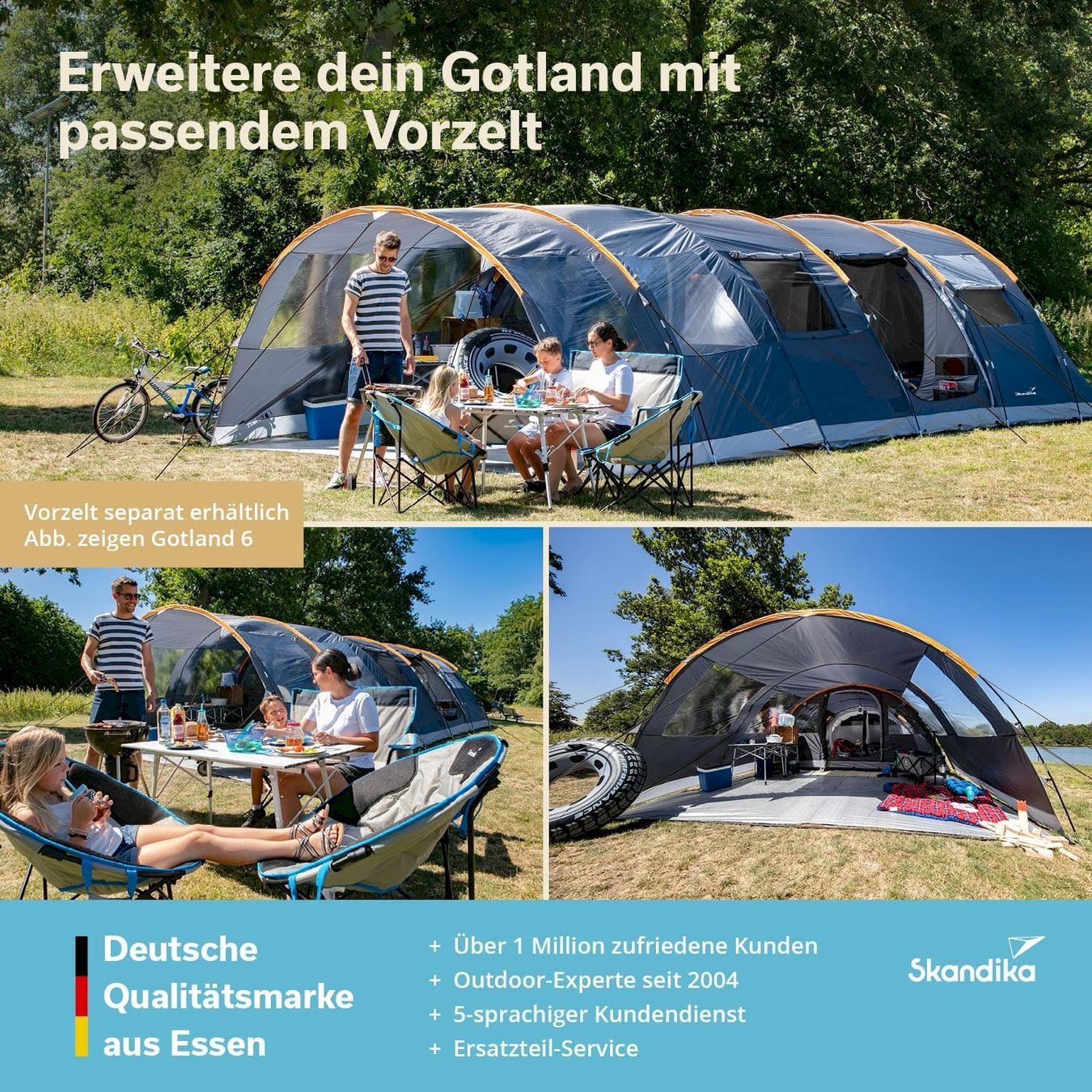 Tende : Skandika Gotland 5 Sleeper Protect Zelt – Nuovo e nell'imballaggio originale da Bottighofen venduto da zaap 6