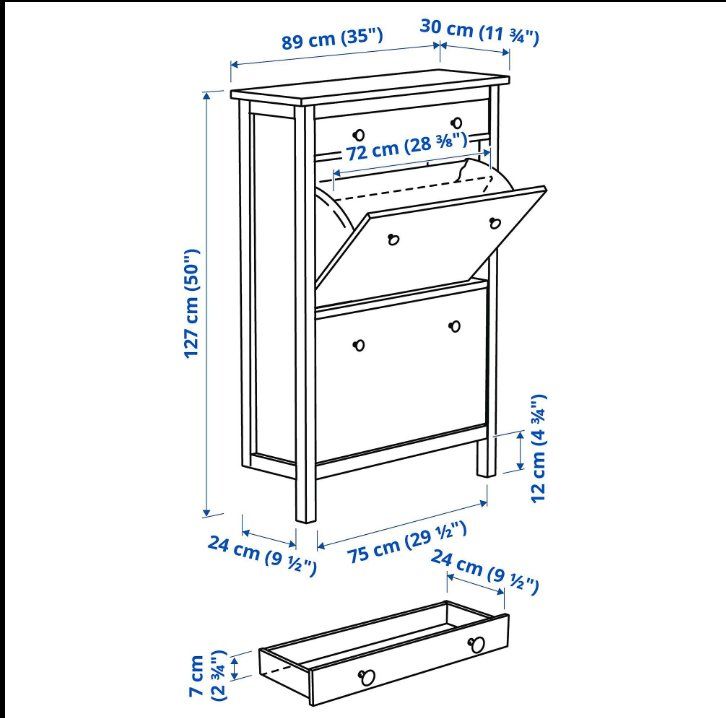 Ikea Cassettiere: IKEA HEMNES shoe cabinet with two compartments – Usato da Zürich venduto da sar_9jz9 2