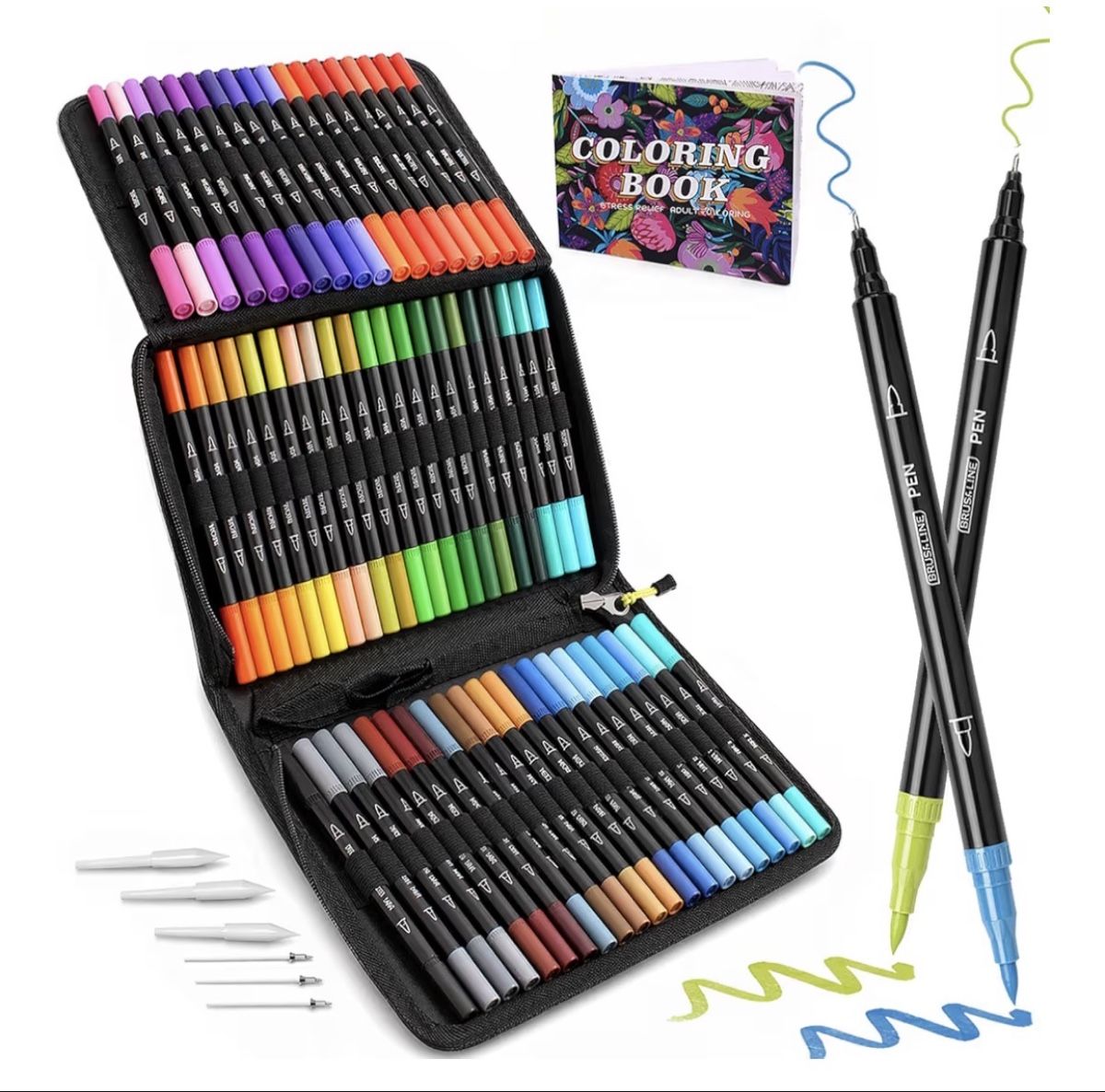 Penna & Evidenziatori: 80 Marqueurs Double Pointe - Pinceau et Fin – Nuovo e nell'imballaggio originale da Villaraboud venduto da Nadia.nfn
