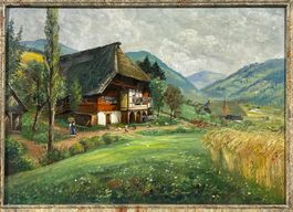 F.KING OELGEMÄLDE AUF LEINWAND SIGNIERT MIT RAHMEN