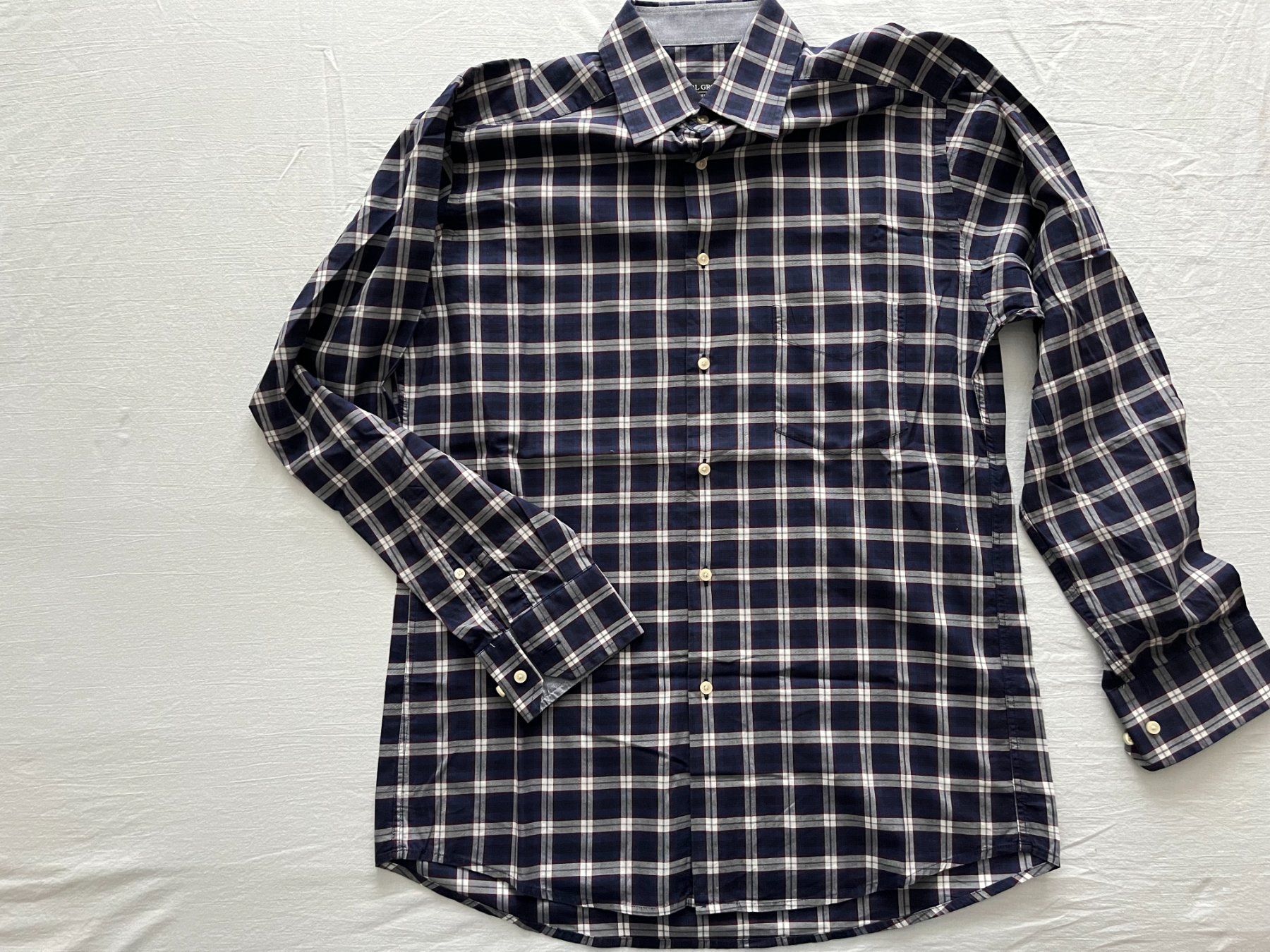 Camicie: Herren Hemd "Carl Gross" Gr. 39 blau/kariert – Usato da Jona venduto da Flexer02 1
