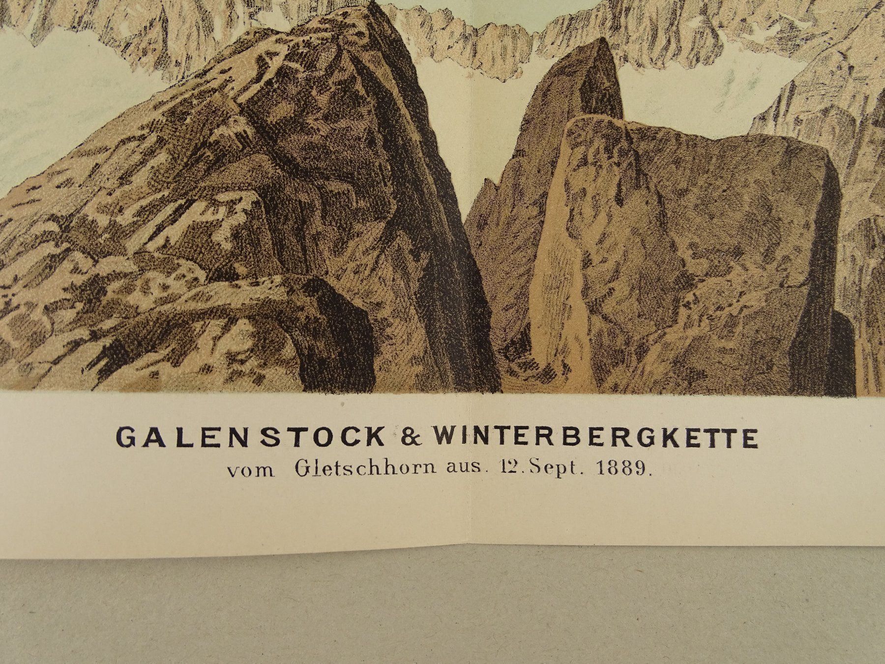 Cartine & Atlanti: PANORAMA GALENSTOCK & WINTERBERGKETTE – Usato da Grüningen venduto da Kartensammler 2