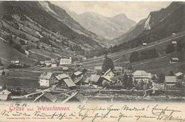Weisstannen SG Kirche Hotel Alpenhof 1906 noch ohne Anbau