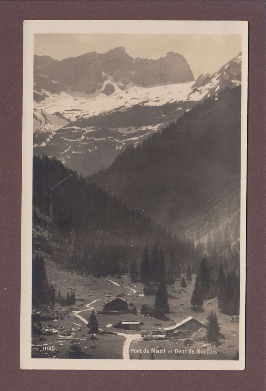 Cartoline postali: PONT DE NANT - Dent de Morcles - 1931 – Usato da Pully venduto da nicecards