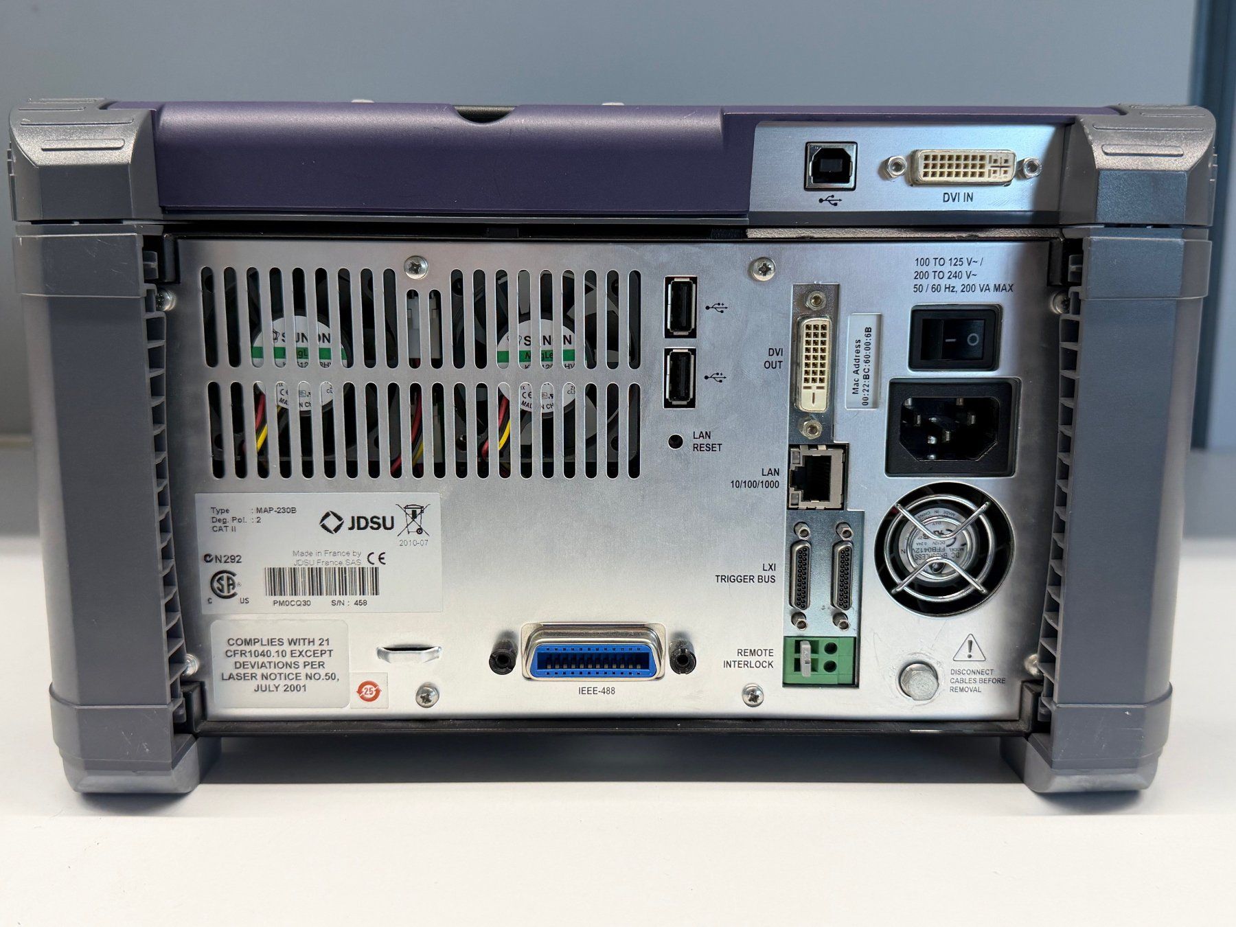 Misurare: JDSU MAP200 Testplattform Glasfasermesstechnik – Usato da Rotkreuz venduto da mesomatic 3