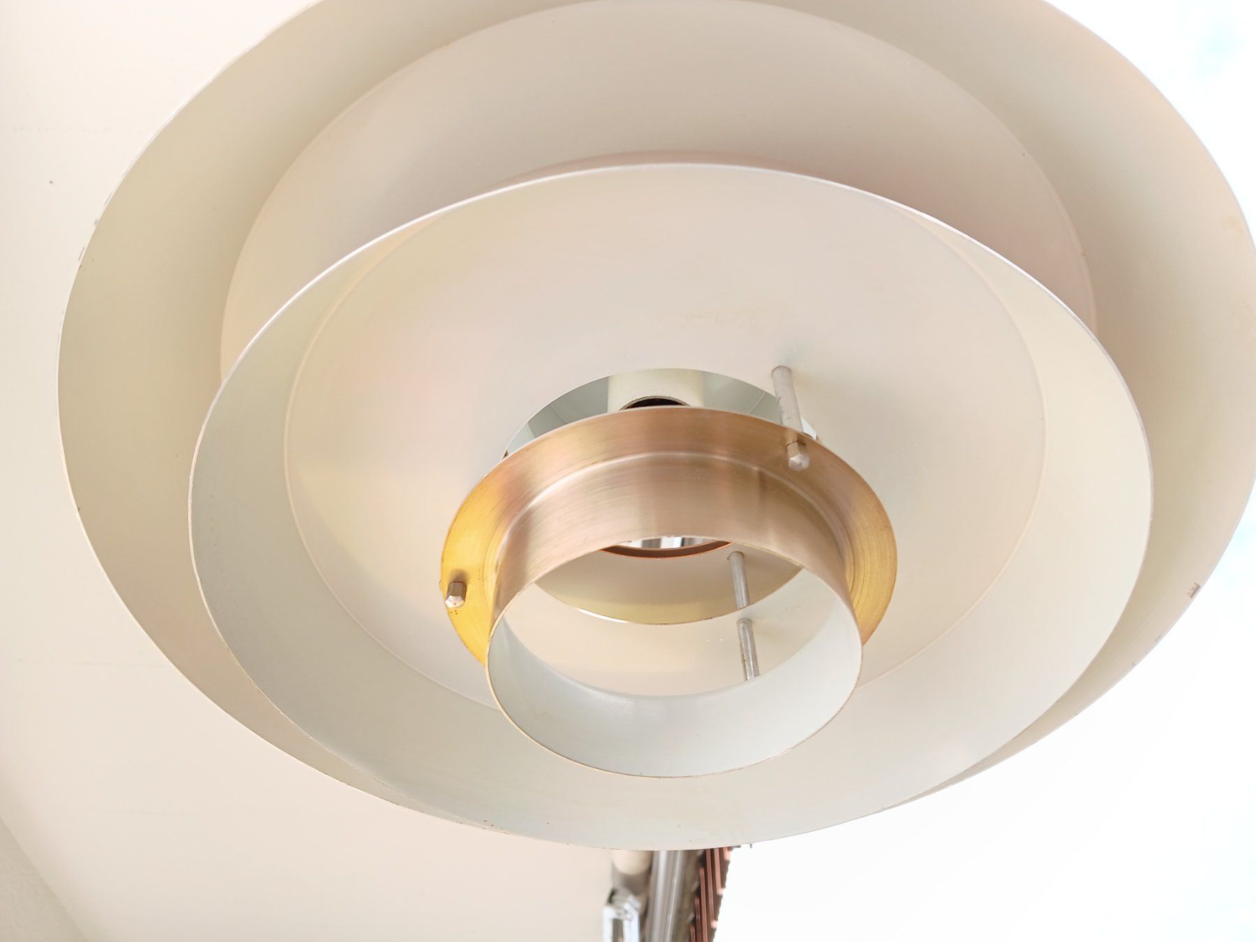 Lampadari & plafoniere: Deckenleuchte 60er, Dänisch Design, Gold/Weiss – Usato da Zumikon venduto da Vollvintage 7