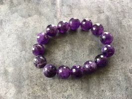 Neues Armband dunkler Ametist facetiert