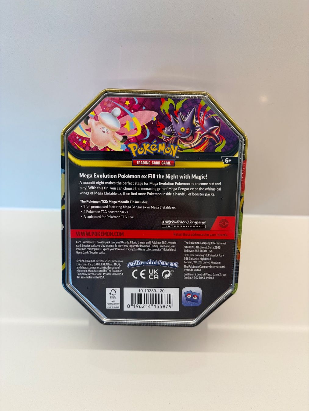 Pokémon Carte collezionabili: Mega Moonlit Tin: Mega Gengar ex Tin Box Englisch Sealed – Nuovo e nell'imballaggio originale da Arlesheim venduto da WungaBunga 1
