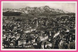 St. Gallen mit Säntis gel 1937