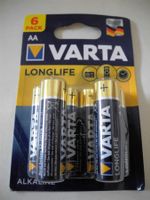 Varta Alkaline Longlife AA, LR06, Ablaufdatum: 12.2029