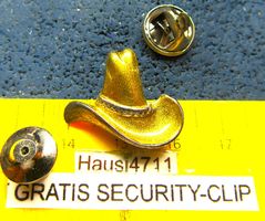 COWBOY-HUT 3D SCHMUCK-PIN GOLDIG