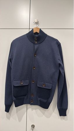 Elegante Cardigan Blu da Uomo