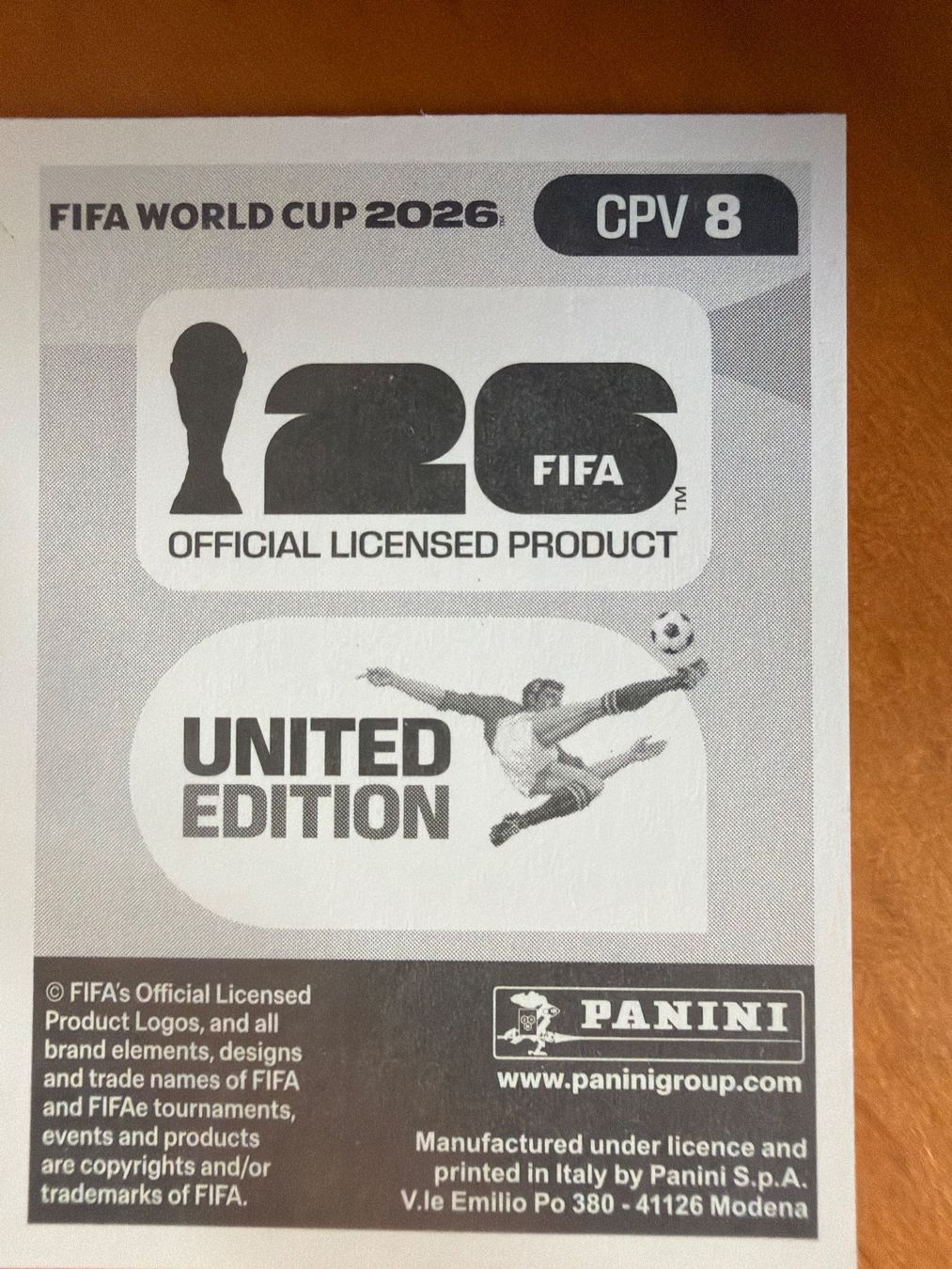 Panini Cartes à collectionner: Panini CPV8 – Neuf (Voir description) à Susten par Rechnun 1