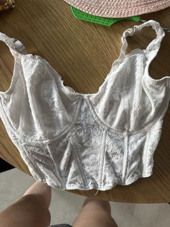 Gilly Hicks Korsett-Top Weiss Grösse M