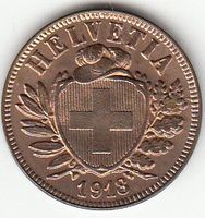 2 Rappen 1918 unz/Stgl.