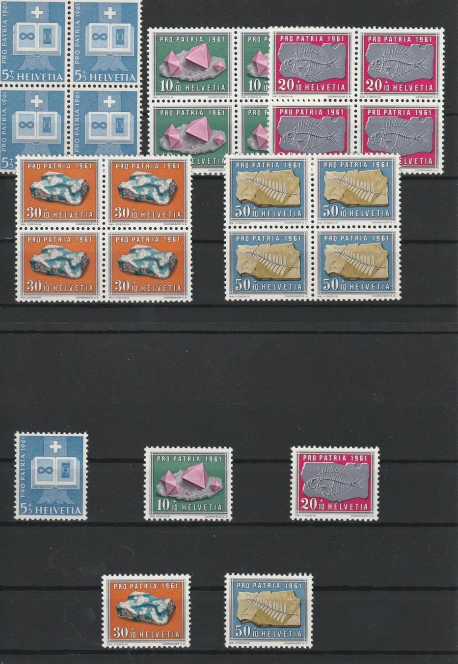 Tutti i francobolli: 1961 PP 4er-Block + Serie postfrisch – Usato da Spiez venduto da Crazyduck